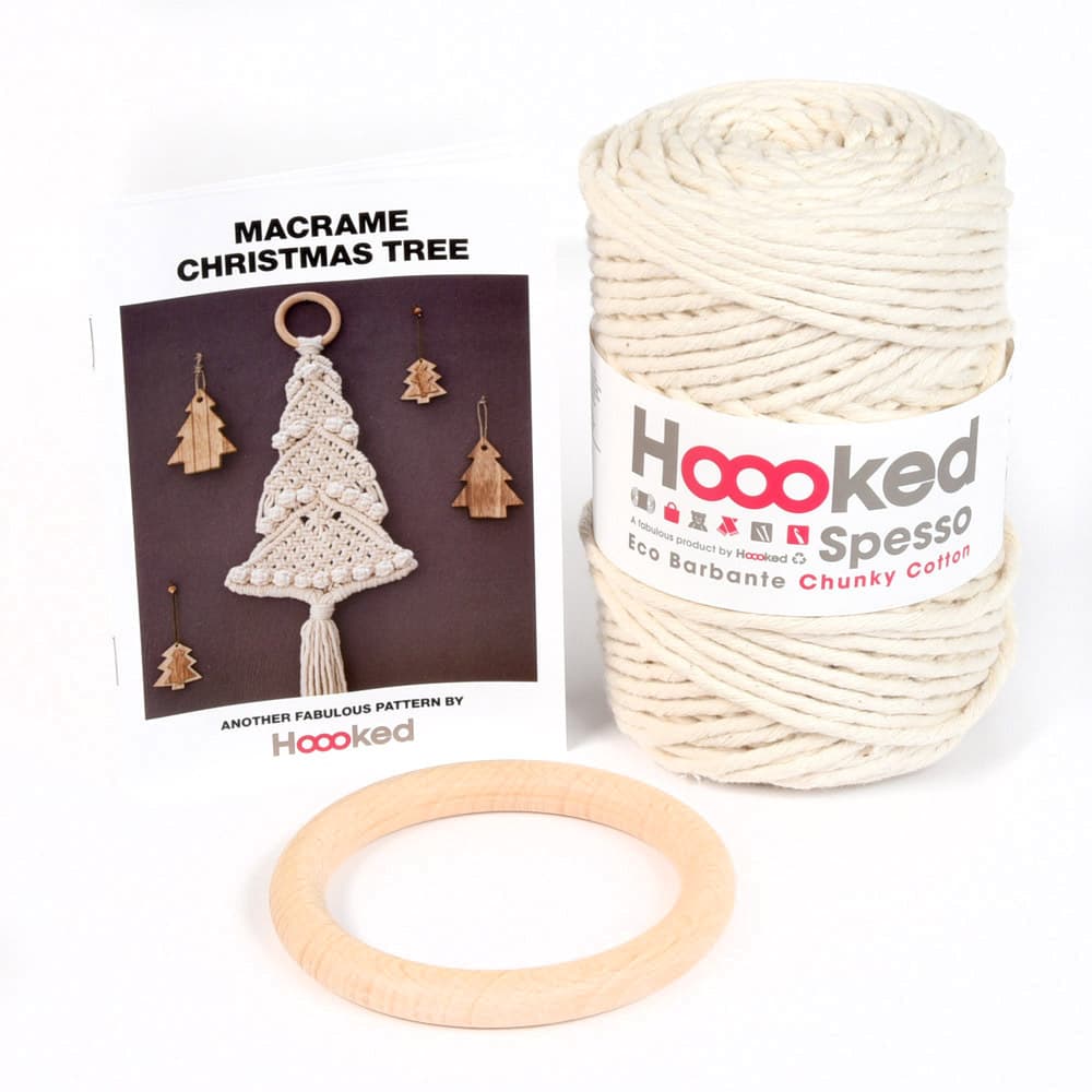 Hoooked DIY Macramé Kit Wall Hanger Christmas Tree