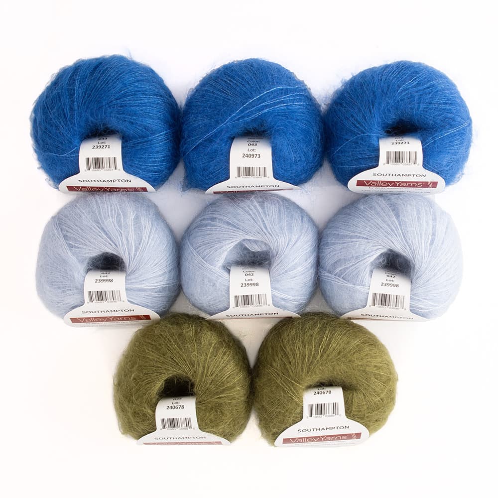 Valley Yarns Southampton Cold Spring Oasis Shawl 8 Ball Knitting Kit