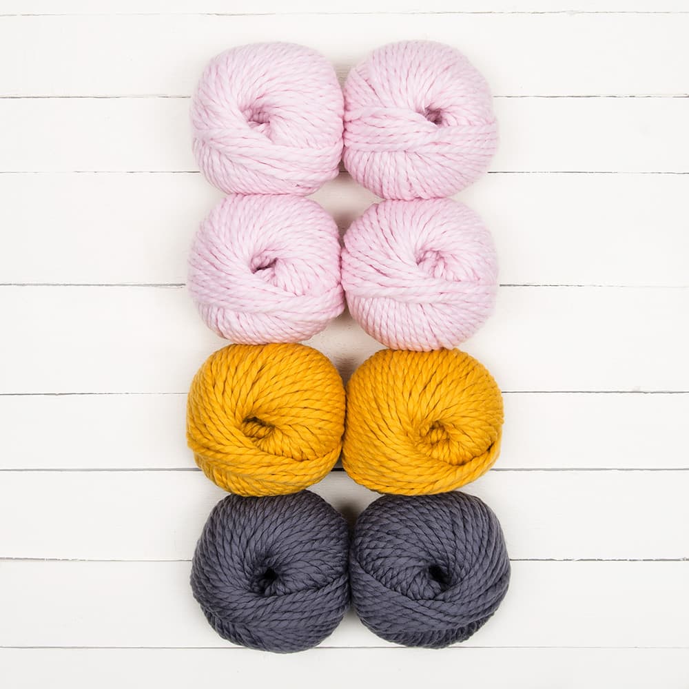 MillaMia Naturally Soft Super Chunky Lisen Stripe Scarf 8 Ball Knitting Kit