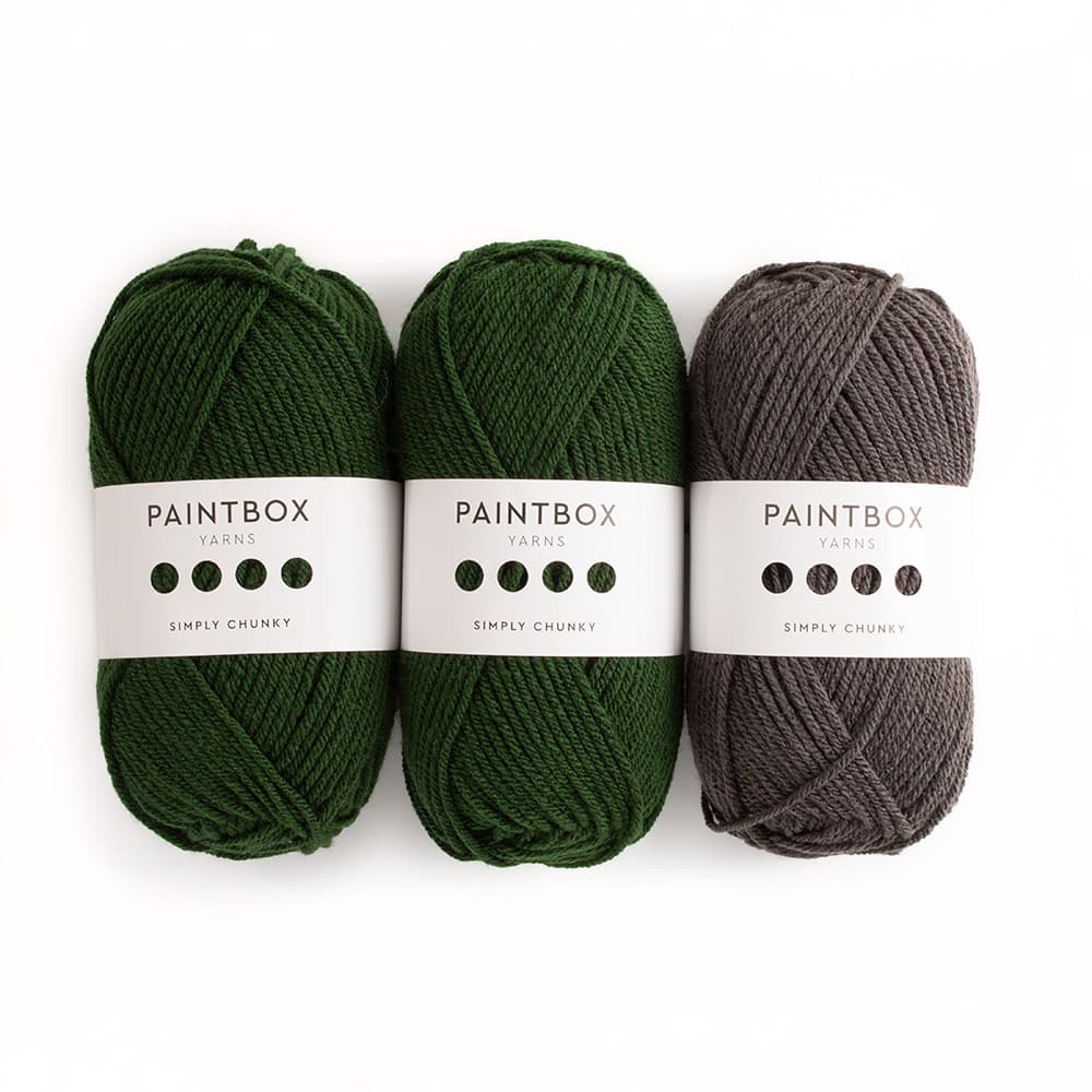 Paintbox Yarns Simply Chunky Easy Beginners Scarf 3 Ball Knitting Kit