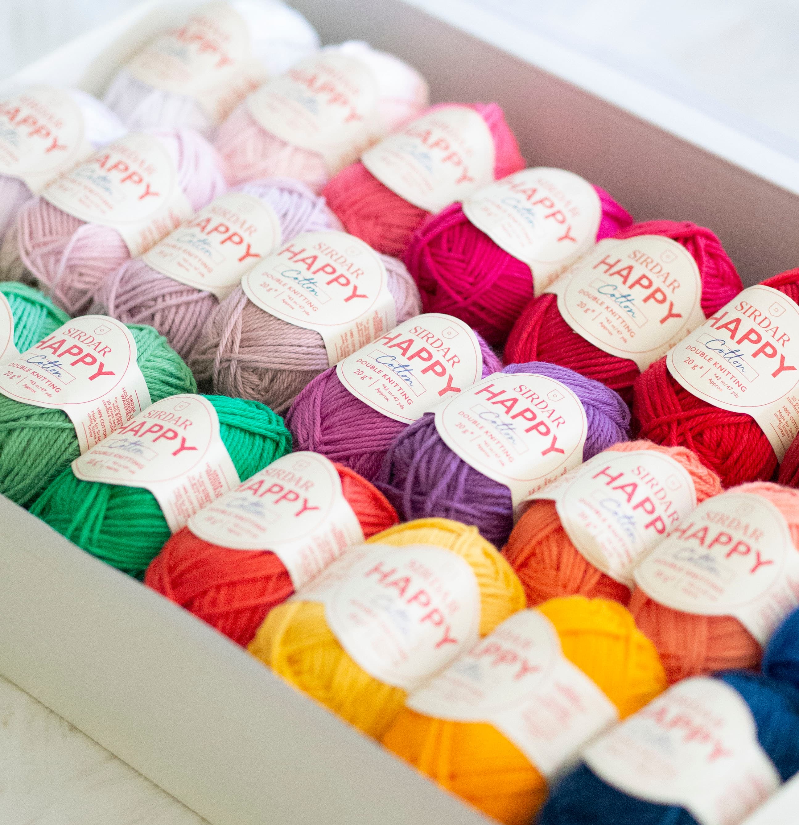 Sirdar Happy Cotton Assortment Box - 50 Colours