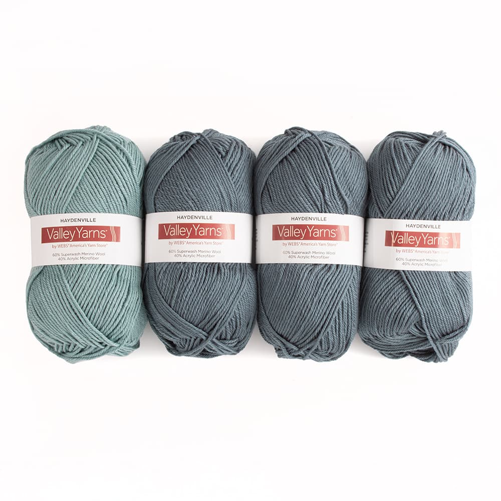 Valley Yarns Haydenville Seeded Rib Baby Blanket 4 Ball Knitting Kit