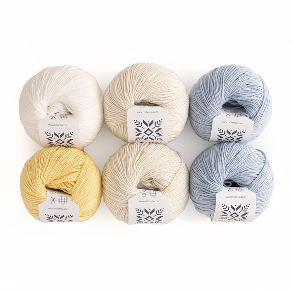 MillaMia Naturally Soft Cotton Tivoli Blanket 6 Ball Knitting Kit